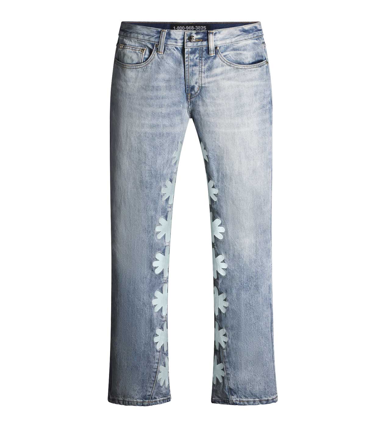 Lost Shdws Denim Pant Blue/White front view