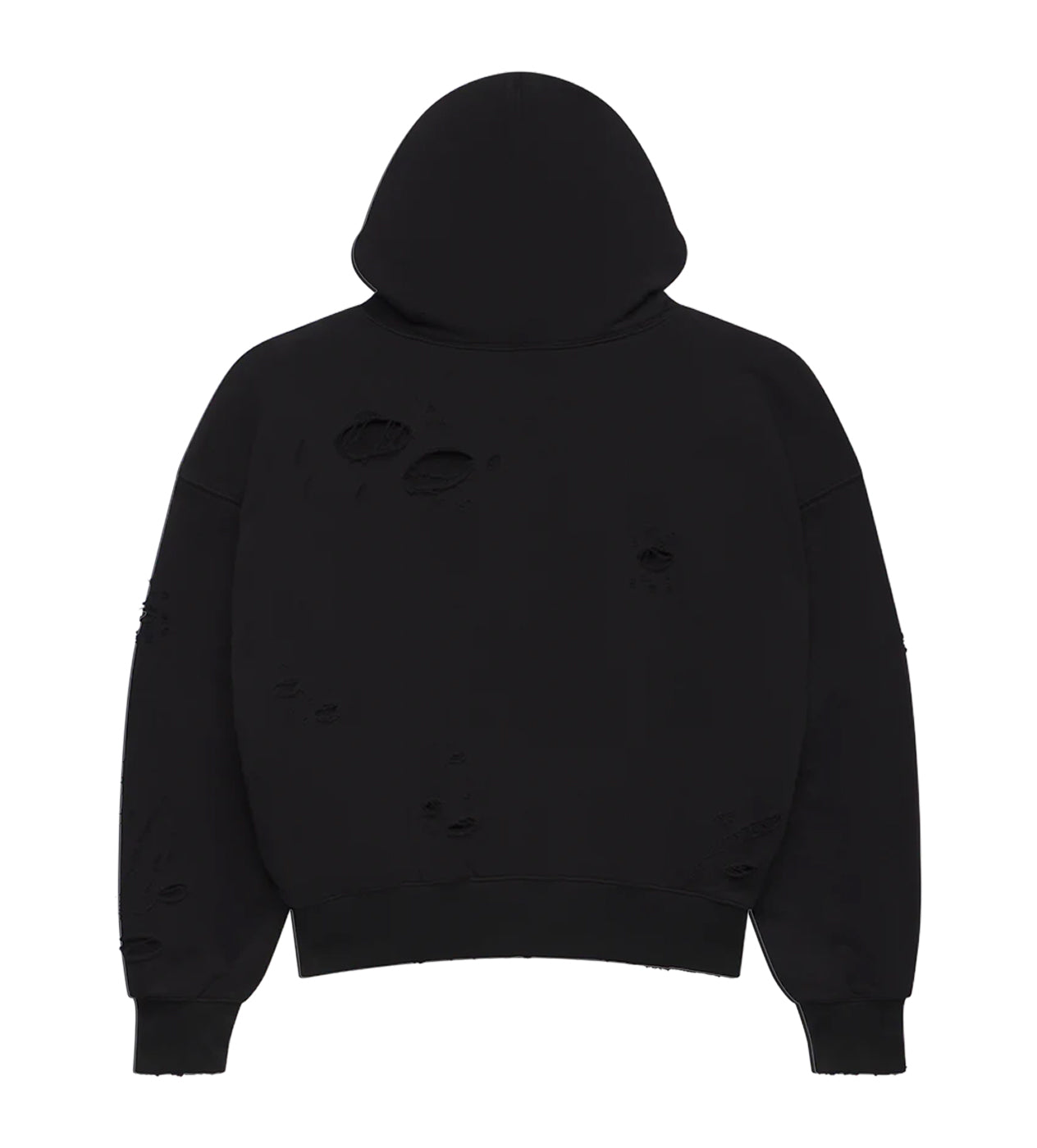 Lost Shdws Distressed Logo Hoodie Black – Restock AR