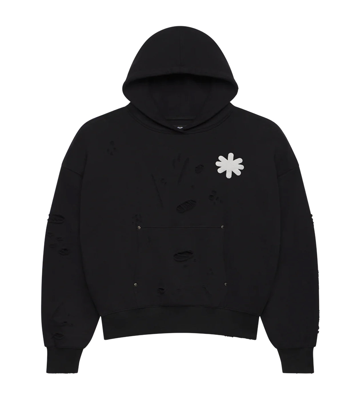 Lost Shdws Distressed Logo Hoodie Black