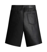 Lost Shdws Leather Shorts Black/Bone