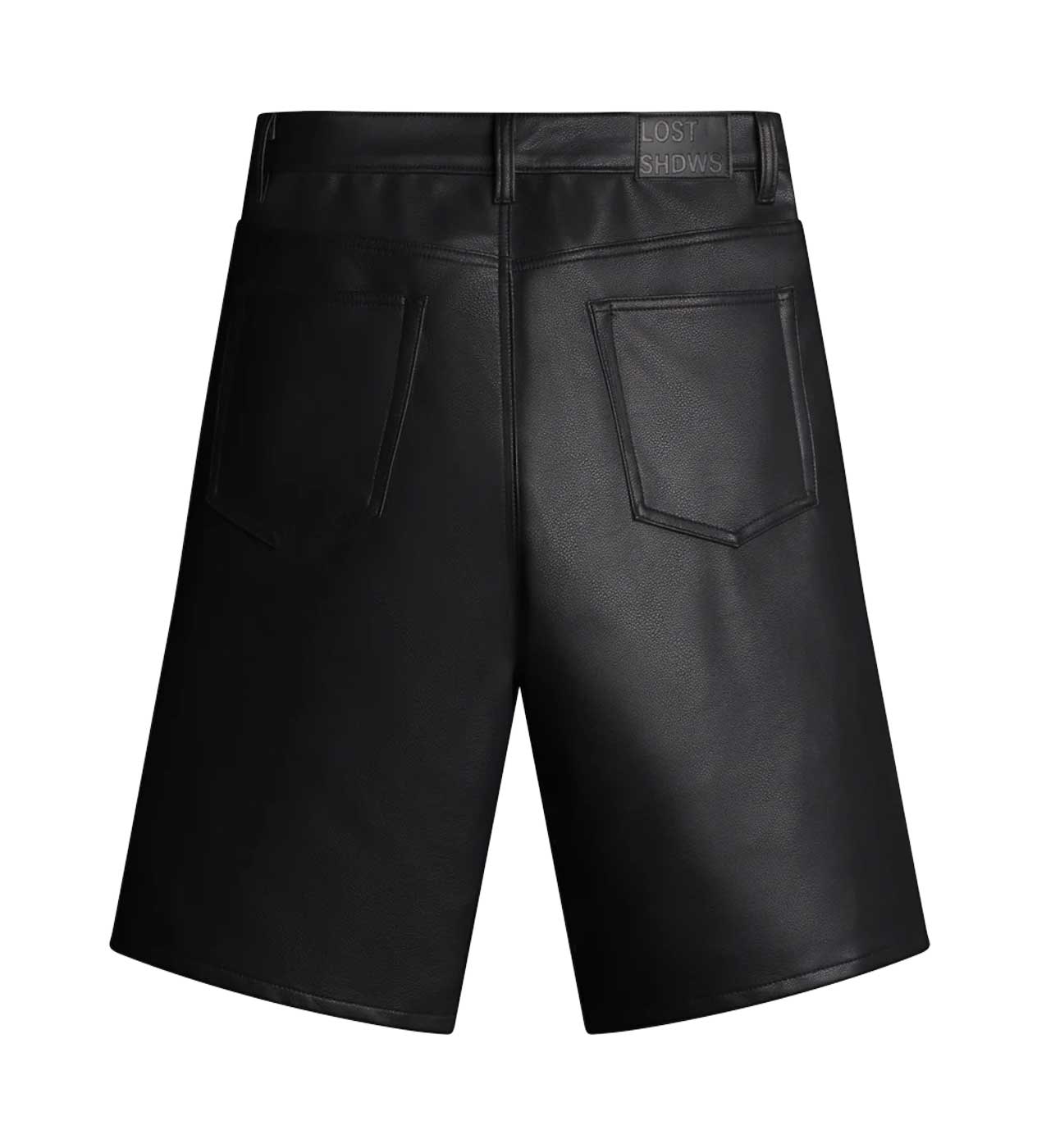 Lost Shdws Leather Shorts Black/Bone