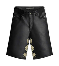 Lost Shdws Leather Shorts Black/Bone