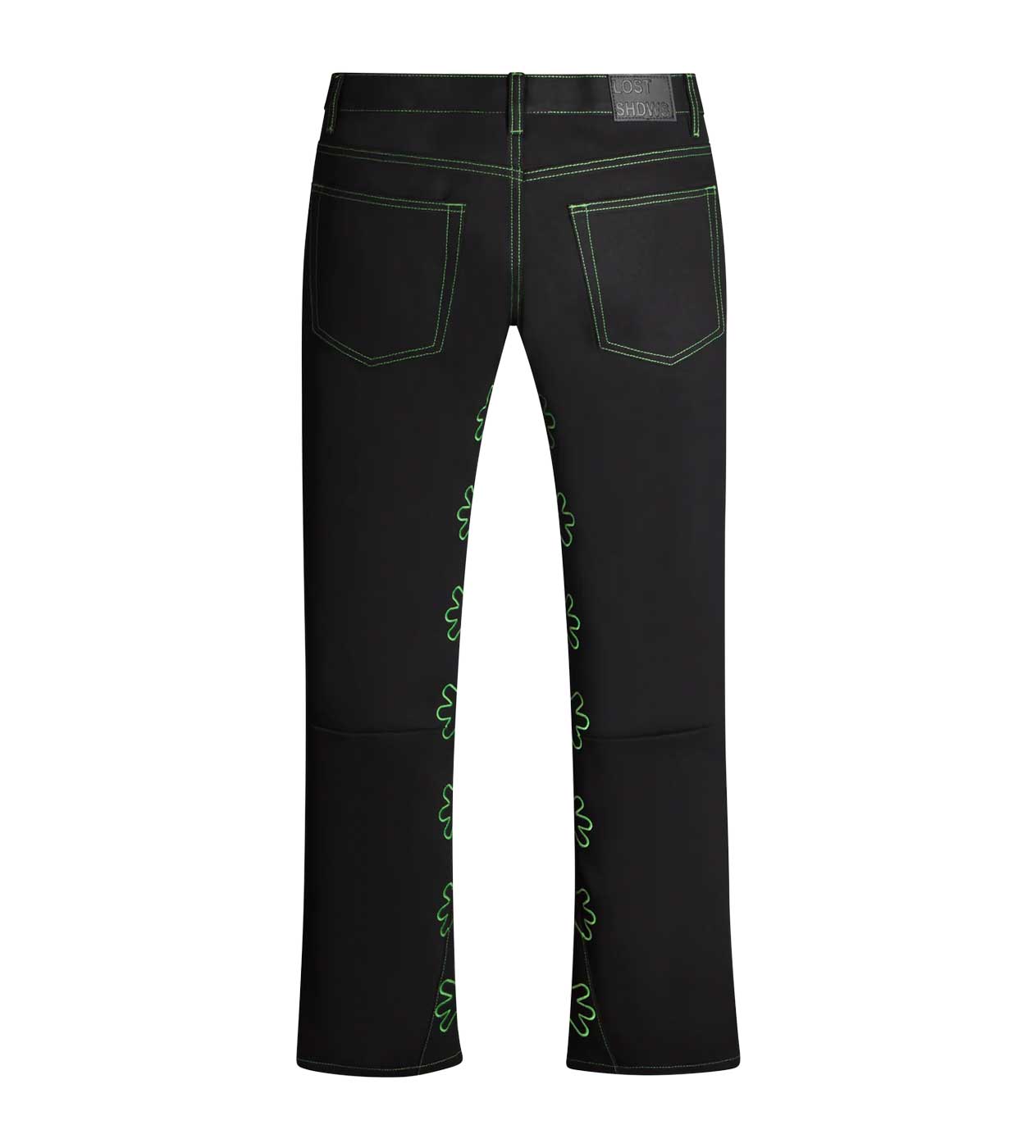 Lost Shdws Outline Denim Pant Black/Green back view