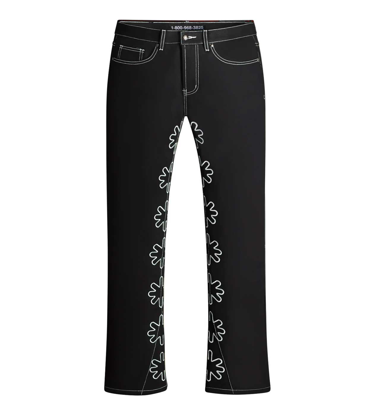 Lost Shdws Outline Denim Pant Black/White