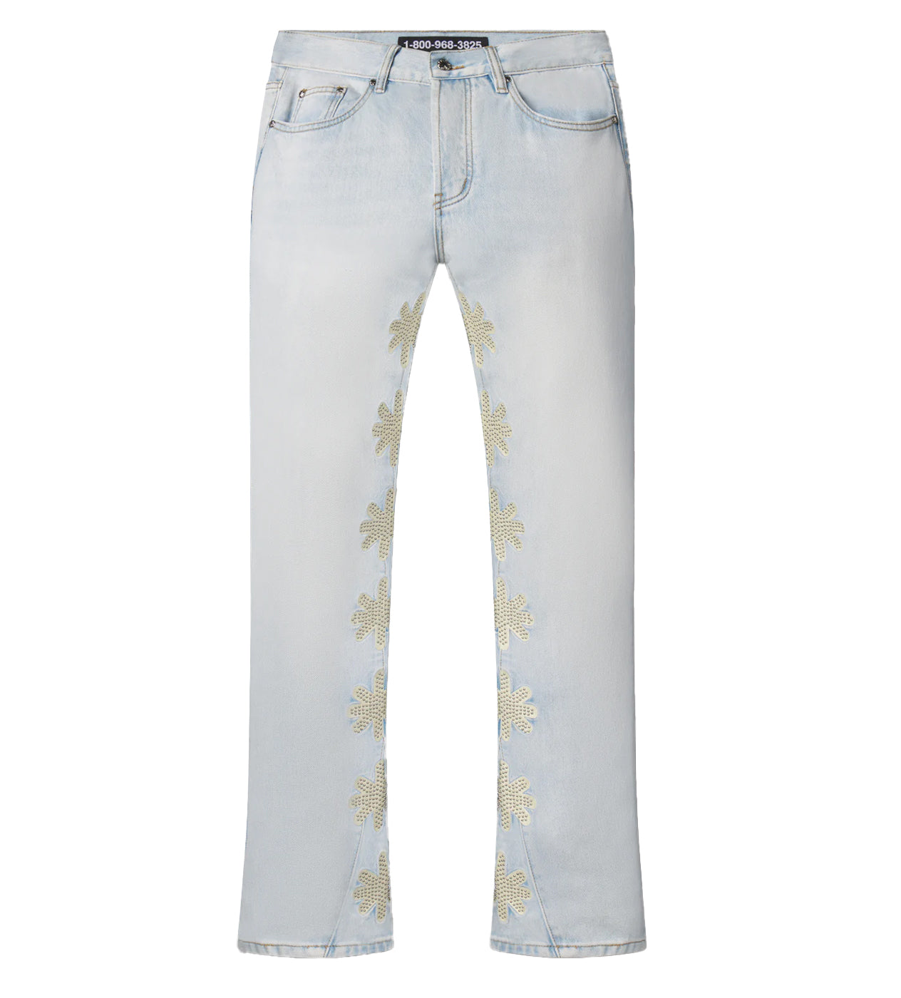 Lost Shdws Studded Sun Logo Denim Pant Blue/Bone