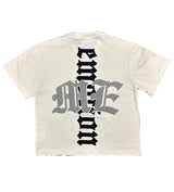 Mixed Emotion Beach Rhinestone Tee Cream