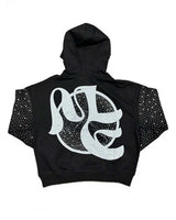 Mixed Emotions Archer Rhinestone Hoodie Black