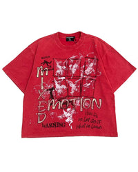 Mixed Emotions Crimson Tee Red