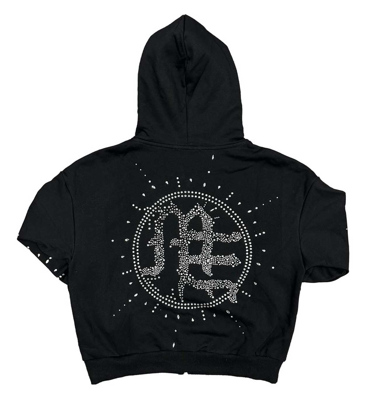 Mixed Emotions Eclipse Rhinestone Hoodie Black