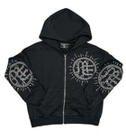 Mixed Emotions Eclipse Rhinestone Hoodie Black