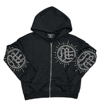 Mixed Emotions Eclipse Rhinestone Hoodie Black