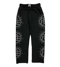 Mixed Emotions Eclipse Rhinestone Sweatpants Black