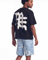 Mixed Emotions End Rhinestone Tee Black