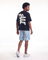 Mixed Emotions End Rhinestone Tee Black