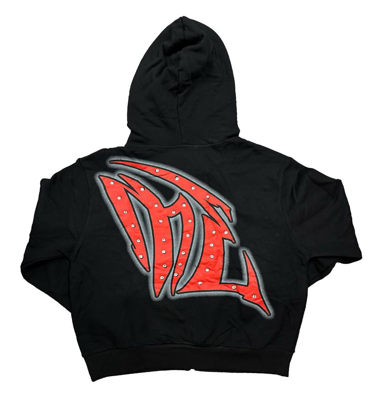 Mixed Emotions Graffiti Rhinestone Hoodie Black – Restock AR