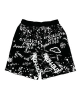 Mixed Emotions Graffiti Shorts Black