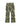 Mixed Emotions ME Camo Cargo Pants green camo, stacked cargo pants with white Old English ME patches, front view