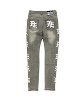 Mixed Emotions Monogram Denim Ash Grey