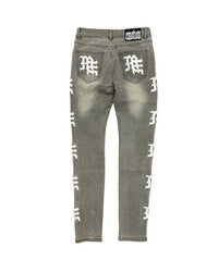 Mixed Emotions Monogram Denim Ash Grey