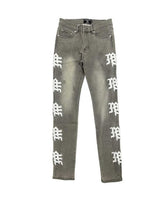 Mixed Emotions Monogram Denim Ash Grey