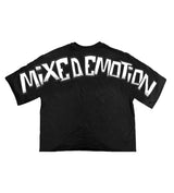 Mixed Emotions Monster Cropped Tee Black