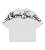 Mixed Emotions Pearl Cropped Tee White