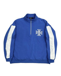 Mixed Emotions Quarter Zip Up Jacket Blue
