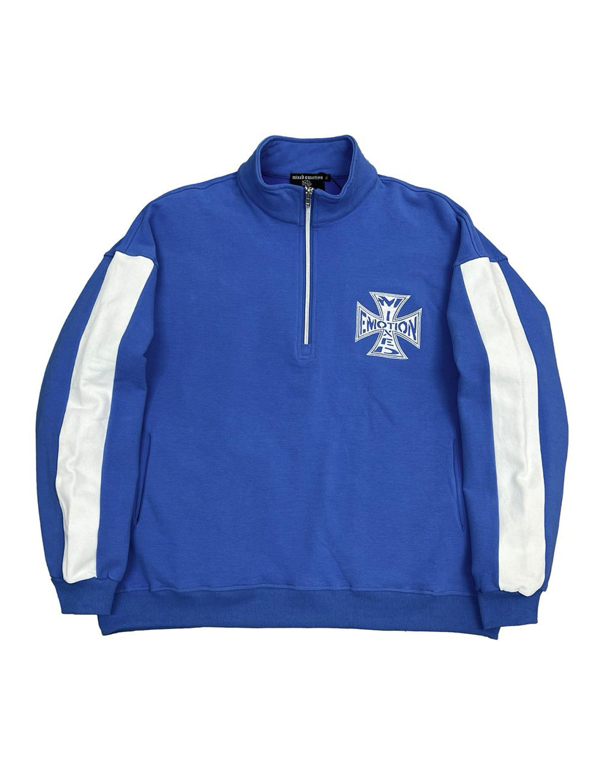 Mixed Emotions Quarter Zip Up Jacket Blue