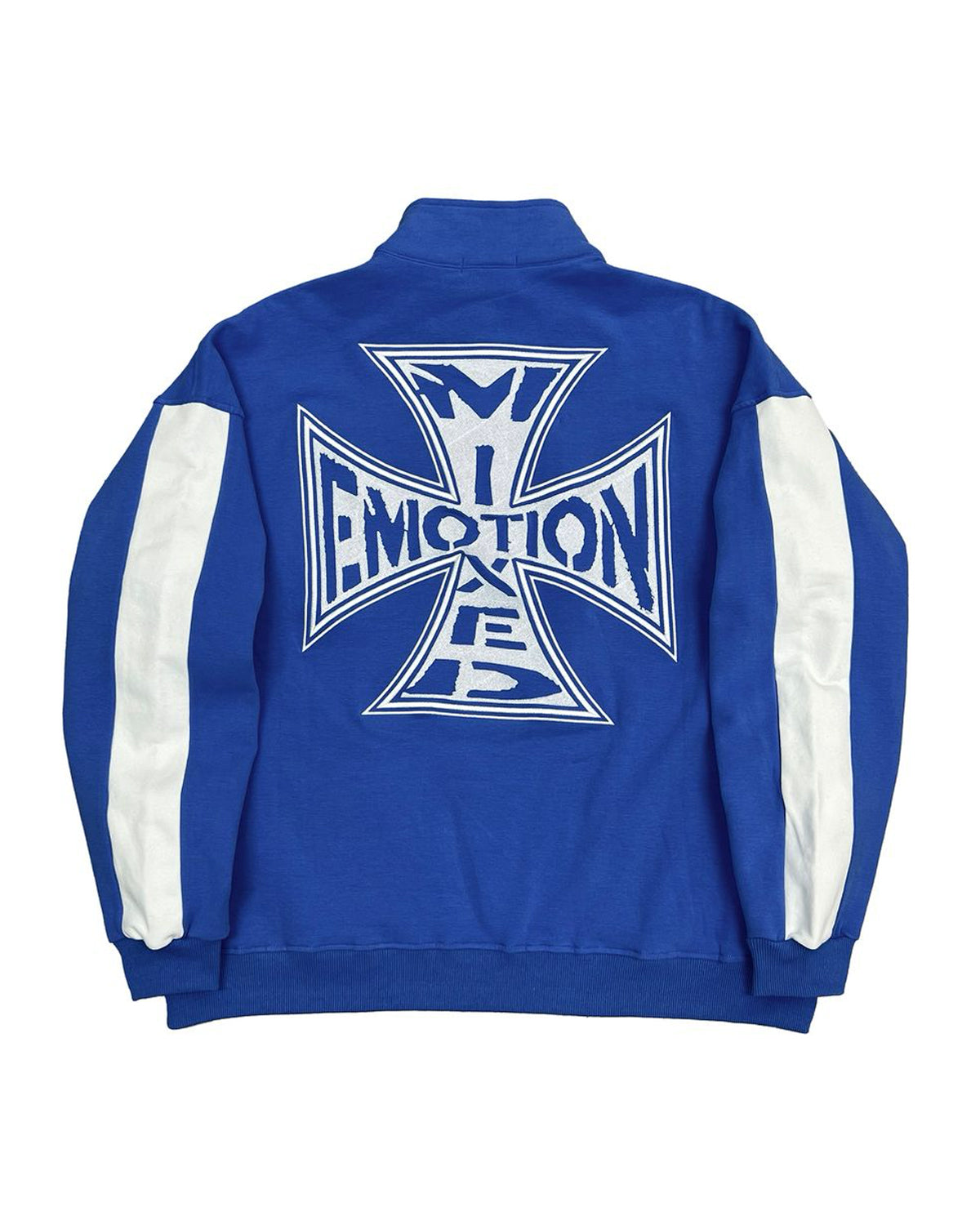 Mixed Emotions Quarter Zip Up Jacket Blue