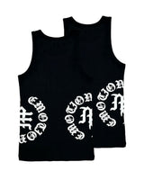 Mixed Emotions Script Tank Top 2 Pack Black
