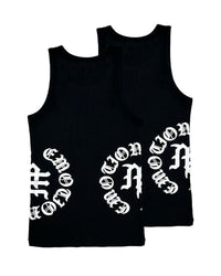 Mixed Emotions Script Tank Top 2 Pack Black
