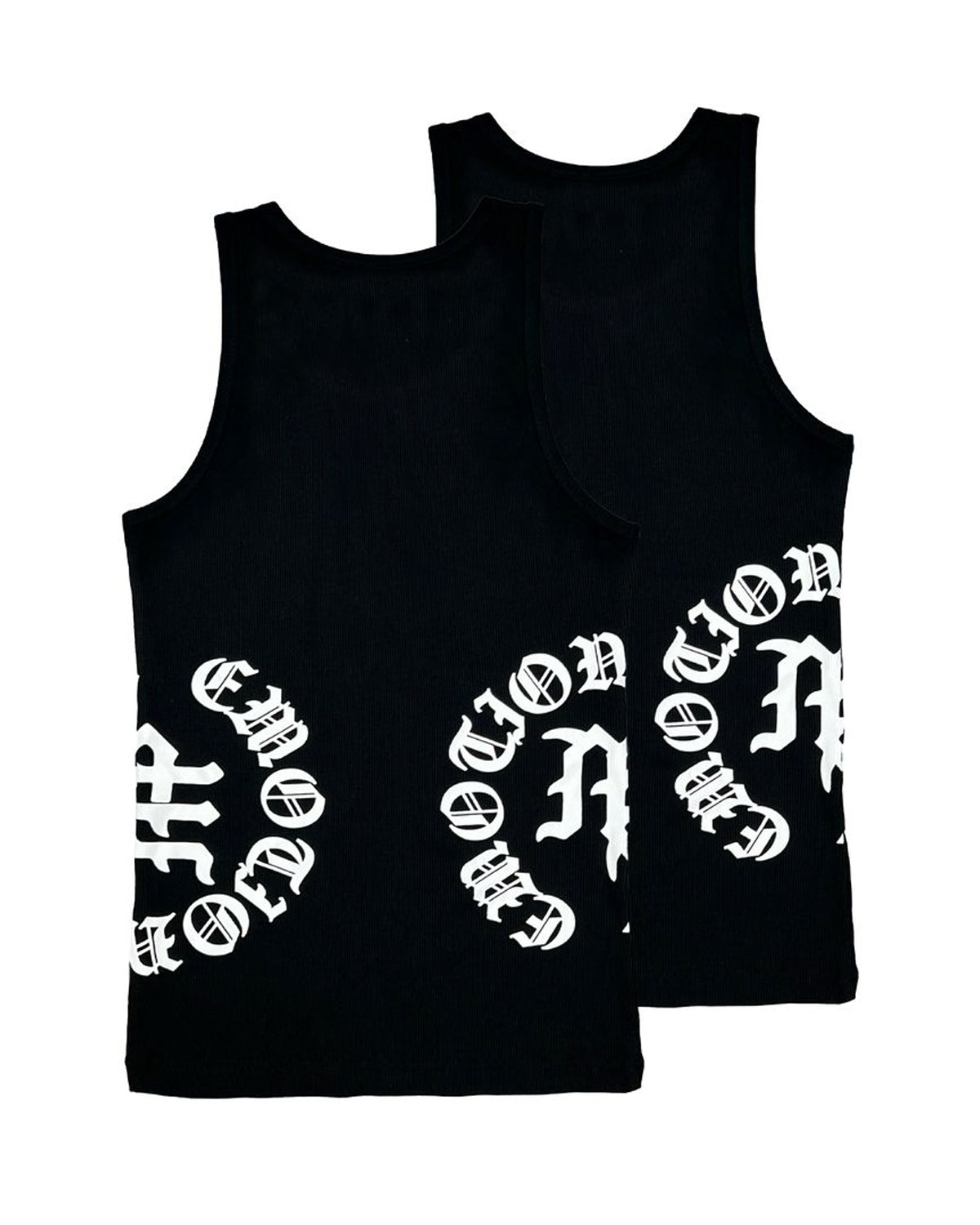 Mixed Emotions Script Tank Top 2 Pack Black