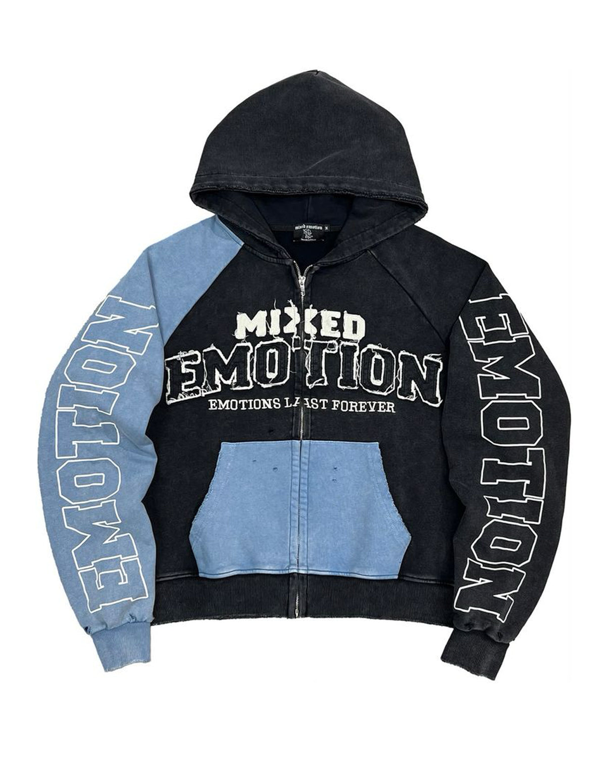 Mixed Emotions Split Decision Hoodie Black/Blue
