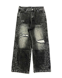 Mixed Emotions Stone Baggy Jeans Grey