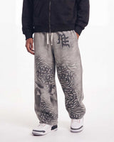 Mixed Emotions Striped Sweatpants Grey