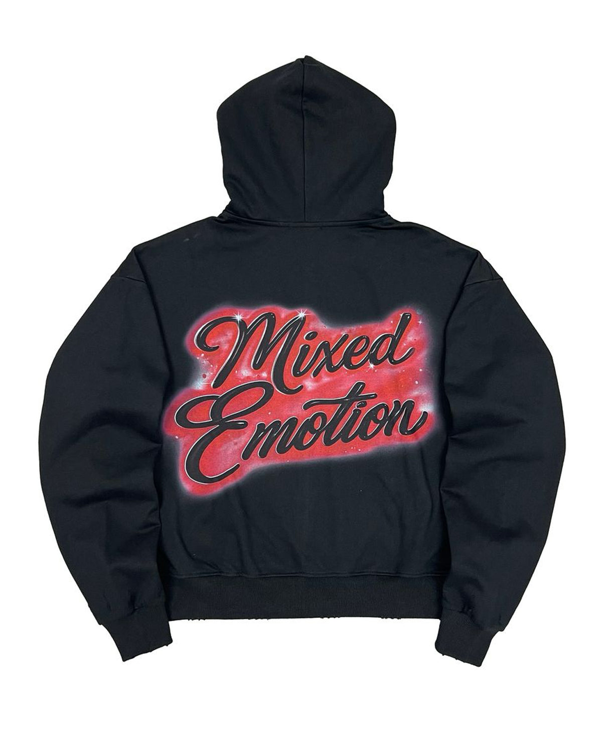 Mixed Emotions Unveiled Zip Up Hoodie Black