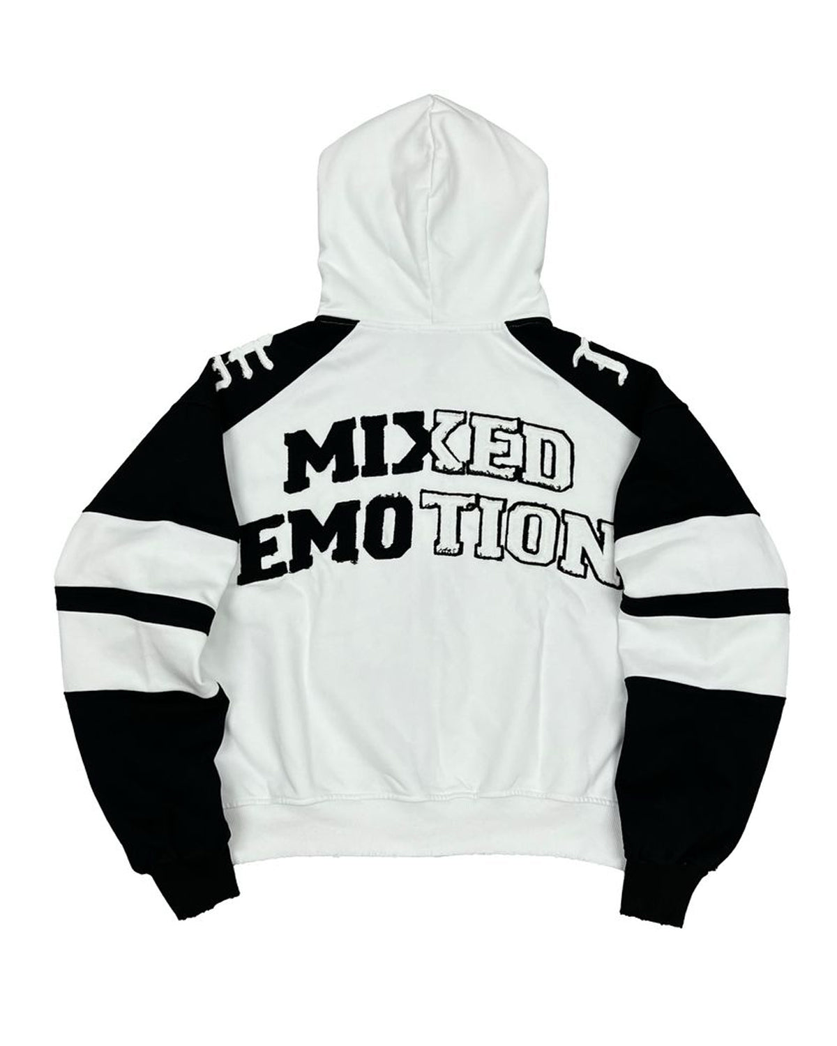 Mixed Emotions Varsity Hoodie Black/White