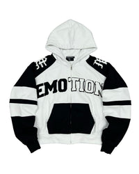 Mixed Emotions Varsity Hoodie Black/White