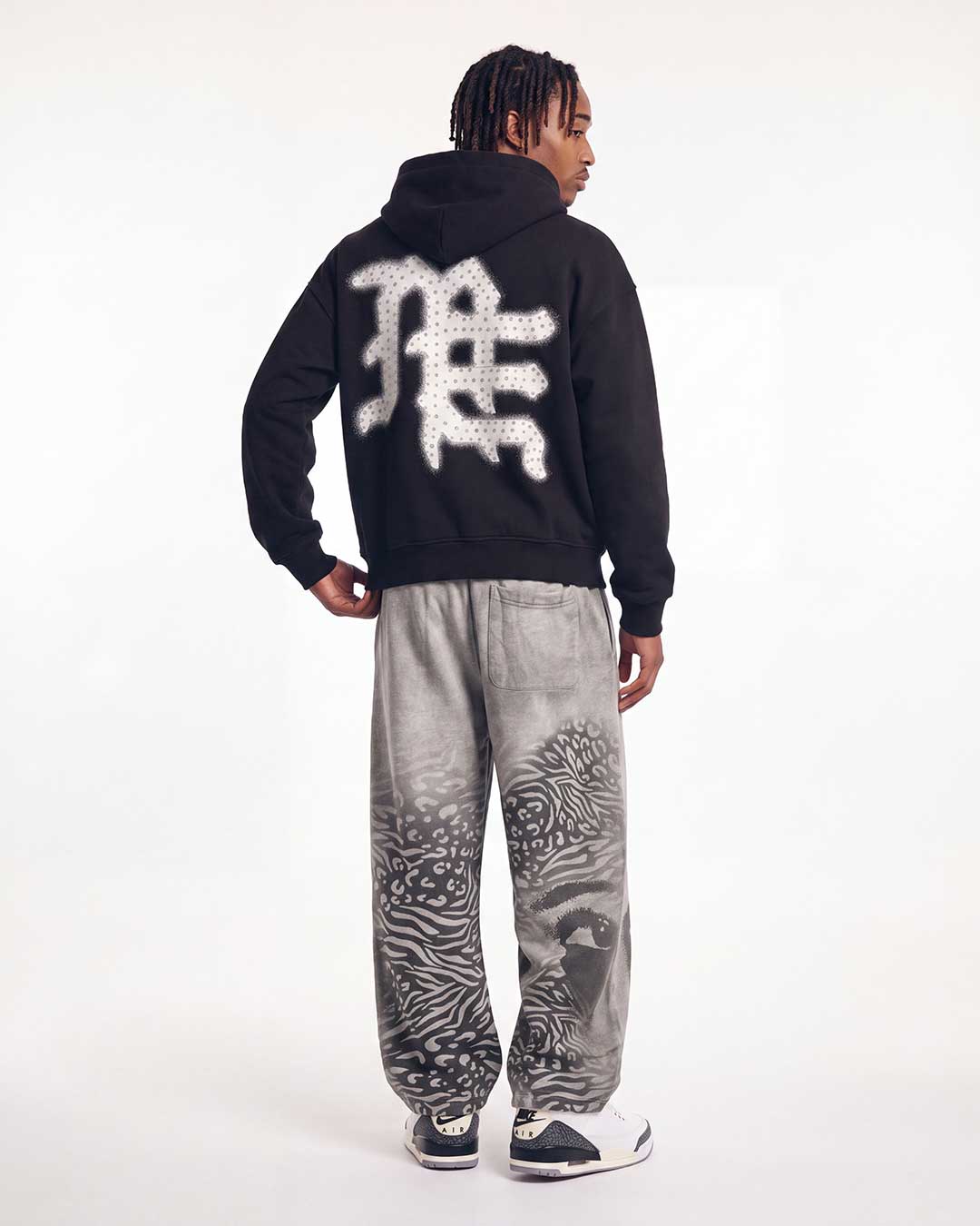 Mixed Emotions Striped Sweatpants Grey