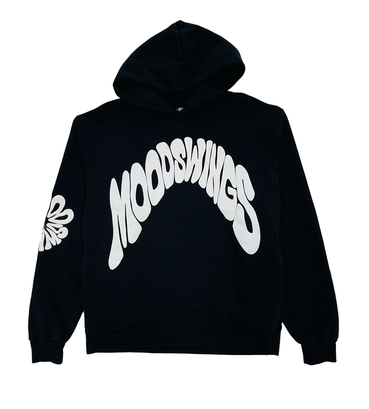 Mood Swings Black Swirl Hoodie, Front View