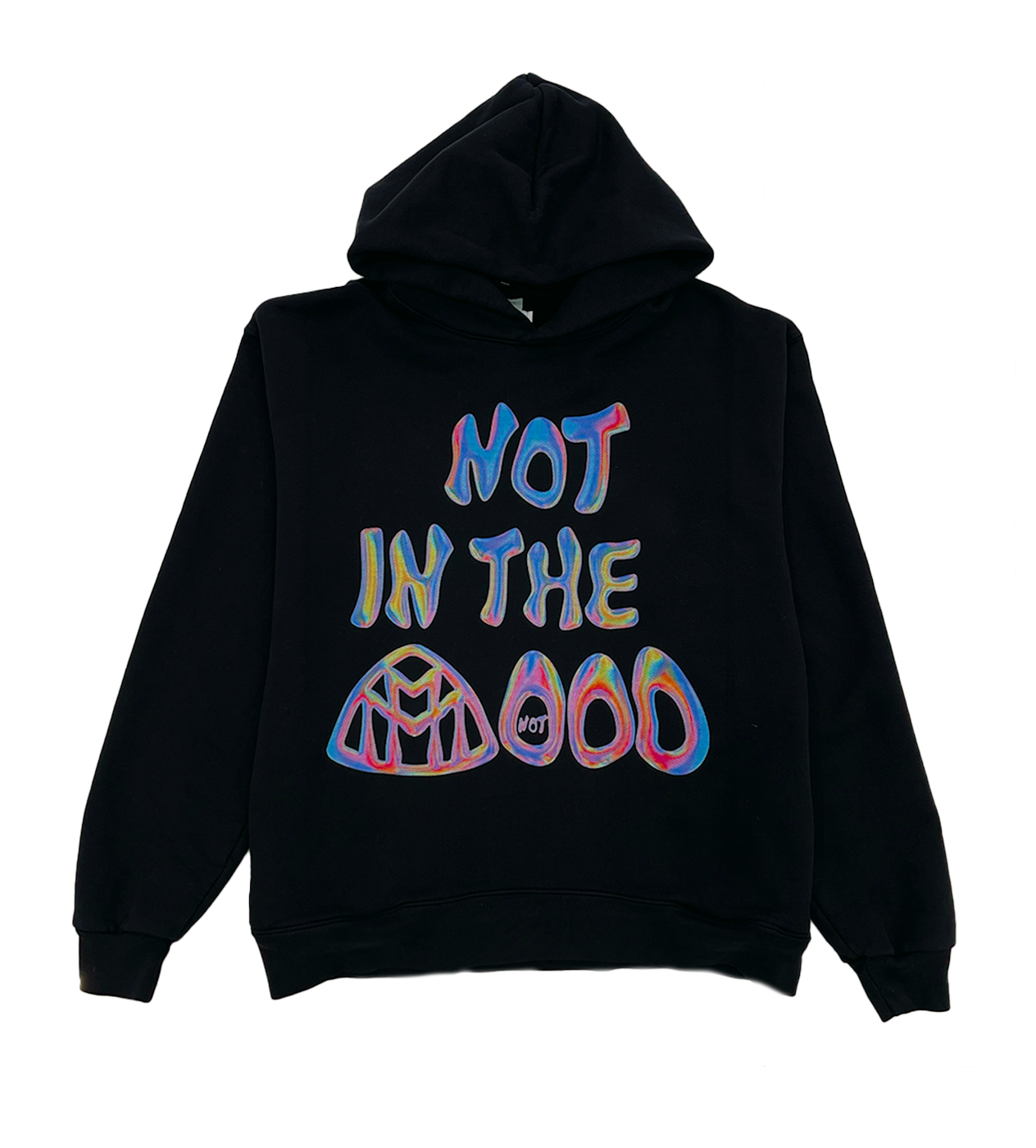 Mood Swings Holographic Hoodie Black, Front View