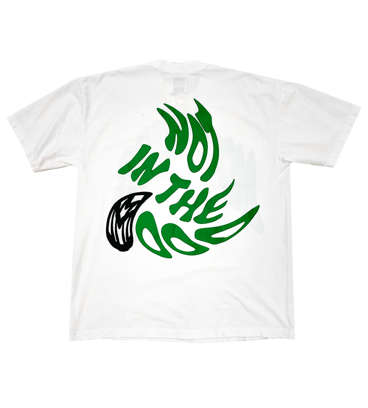 Mood Swings Swirl Tee White/Green, Back View