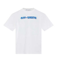 Off-White Blue Metal Arrow Over S/S White Light Blue Tee