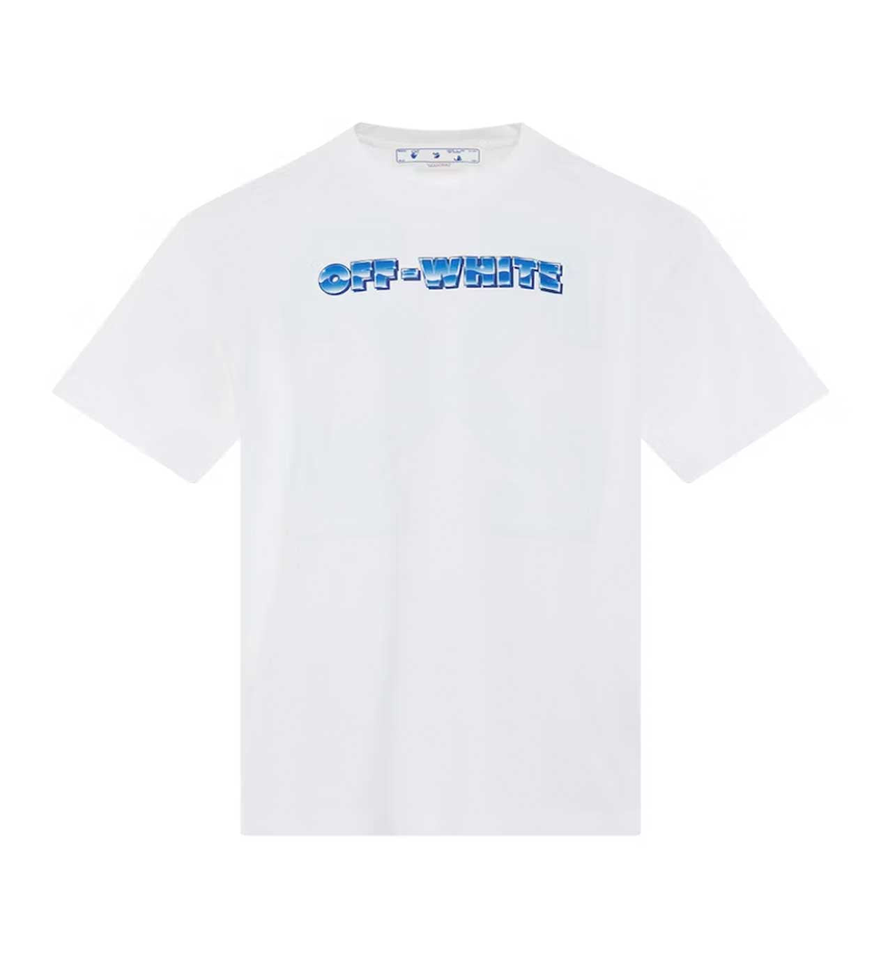 Off-White Blue Metal Arrow Over S/S White Light Blue Tee