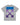 Off-White Multi Color Arrow Tee heather grey, blue block panel over purple gradient cross-arrows across the back, back view