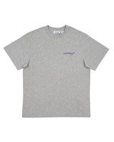 Off-White Multi Color Arrow Tee heather grey, cotton t-shirt with blue Off-White script at the chest, front view