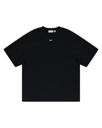 Off-White Solid Arrow Tee black, cotton t-shirt with small white OFF logo at the chest, front view