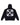 Off-White Windy Arrow French Terry Hoodie black, wind-blurred white cross-arrows block across the back, back view