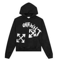 Off-White Black Paint Script Sweatshirt