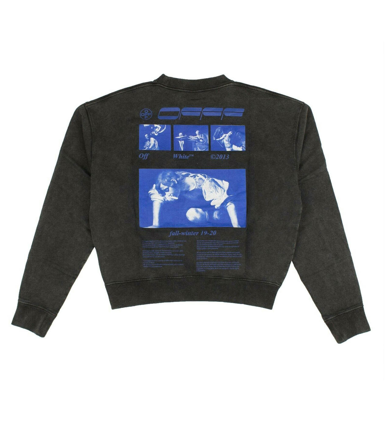 Off-White Grey/Blue Caravaggio Crewneck